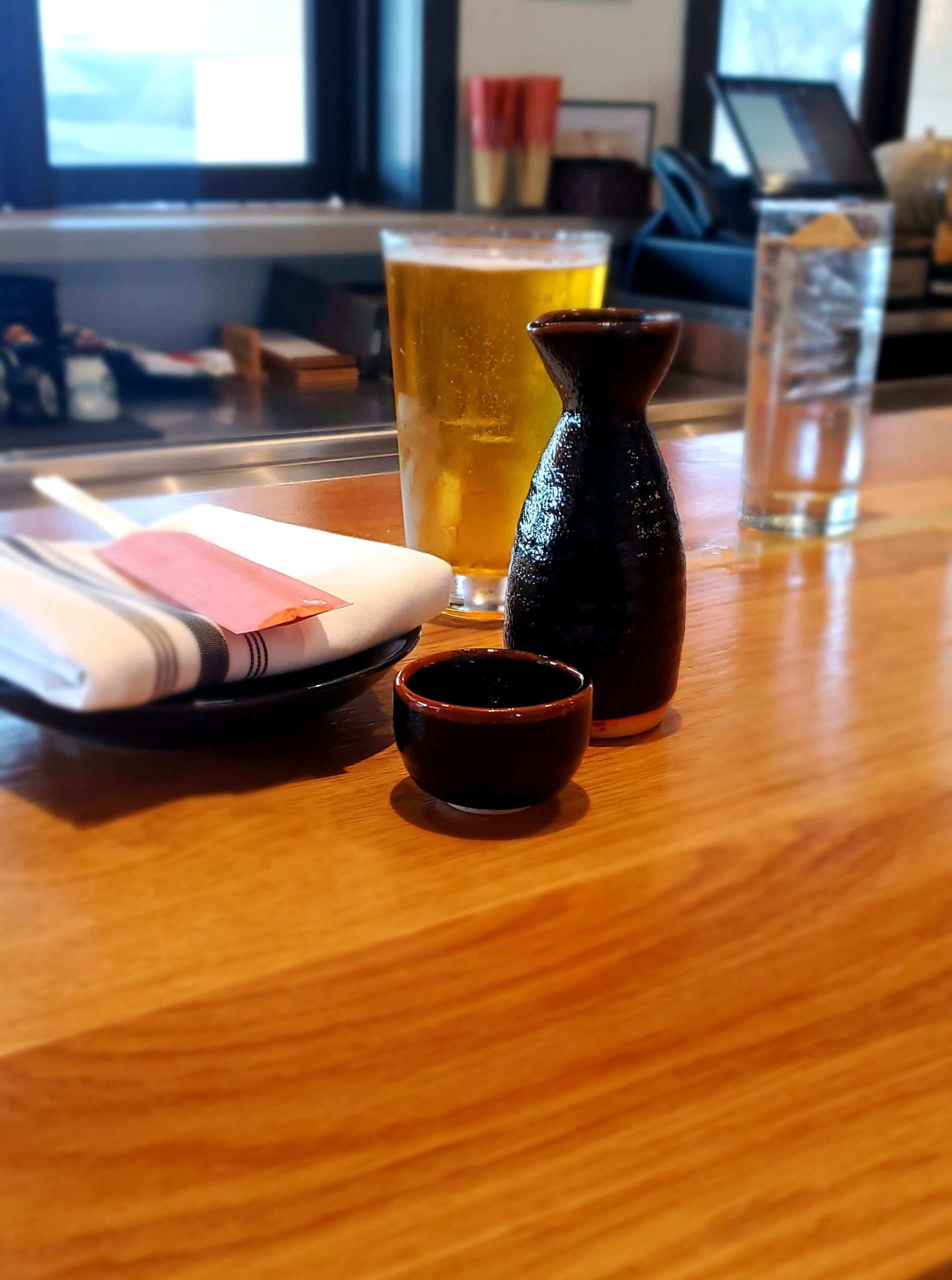 beer and sake happy hour nori sushi